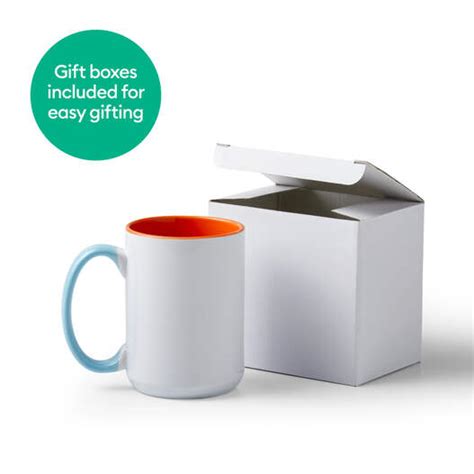 2009396 - Cricut Beveled Ceramic Mug Blank Sahara 1pc - 15 oz/425 ml; 1 Infusible Ink™ compatible* mug blank 15 oz / 425 ml; Bold pop of color; Smooth, straight pressing area for flawless transfers; Dishwasher & microwave safe; For use with Cricut Mug Press™ & Infusible Ink products (sold separately); Includes 1 ready-to-gift box for any occasion
